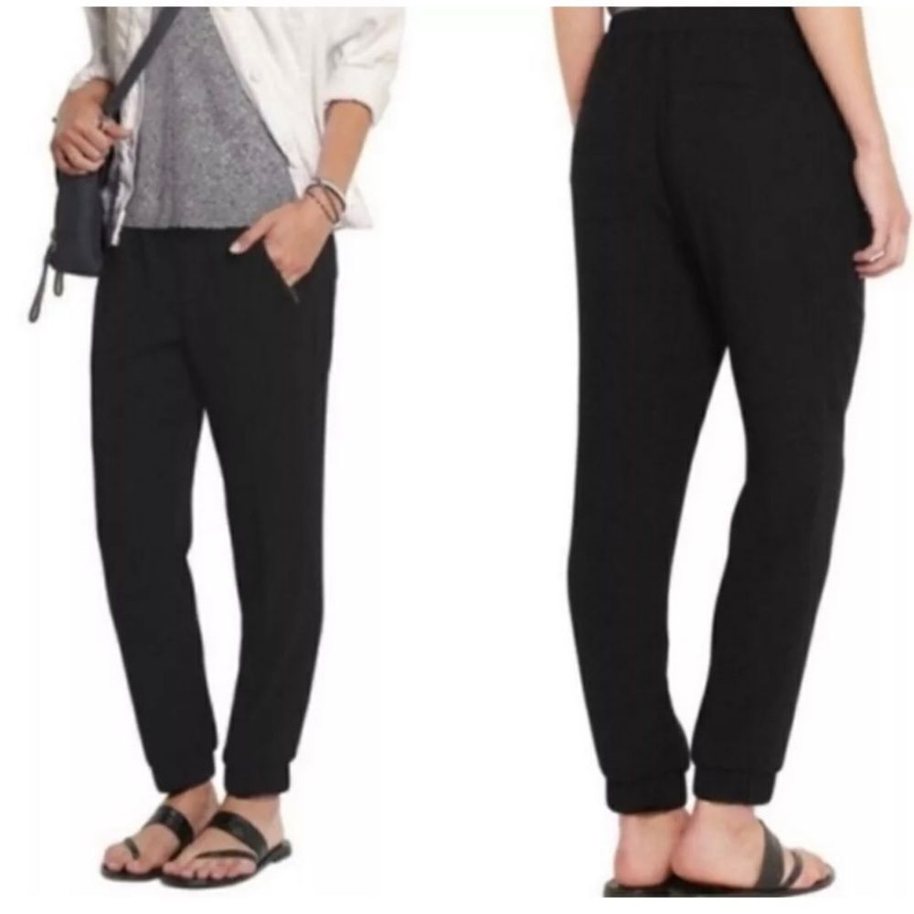 J.Crew women’s Sydney pull on navy blue crepe joggers size 4 